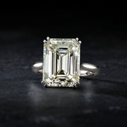 Bague diamant naturel 10 carats taille émeraude