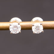 1.00 carat natural diamond earrings, Color F, Clarity SI1
