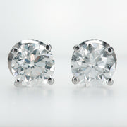 2.00 carat natural diamond earrings, Color F, Clarity SI2