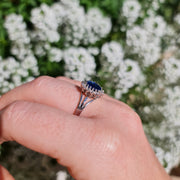 Leah - 1.33 carat natural sapphire ring with 0.50 carat natural diamonds