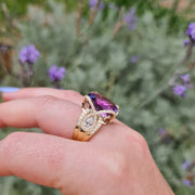vintage amethyst diamond ring