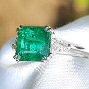 anillo de esmeralda natural para mujer