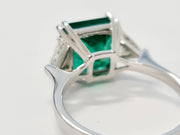 green emerald ring gold women engagement