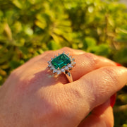 green emerald ring for women vs diamonds white gold