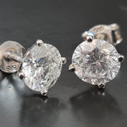 Boucles d'oreilles diamant rond 2.73 carats
