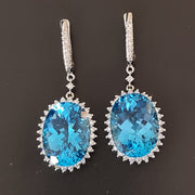 topaz earrings for women diamond gold