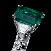 3.43 carat natural emerald ring