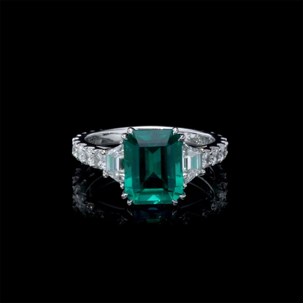 natural emerald engagement ring gold