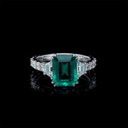 natural emerald engagement ring gold