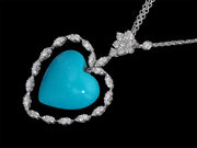 turquoise pendant with diamond for her