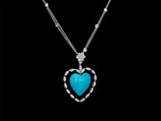 turquoise necklace with diamond for women