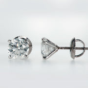 2.00 carat natural diamond earrings, Color F, Clarity SI2