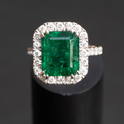 5.20 carat natural emerald ring