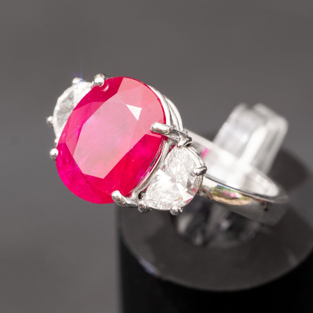large natural ruby ring
