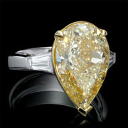 9.14 carat yellow diamond ring for women