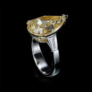 Harmony - Anello con diamante giallo naturale da 9.14 carati - Certificato GIA