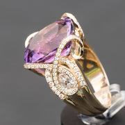 cocktail amethyst ring