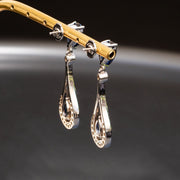 Gaia - Boucles d'oreilles saphir poire 6.31 carats avec diamants naturels 0.70 carat