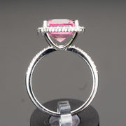 Dionne - Anillo de topacio rosa de 7.28 con diamantes de 0.85 quilates