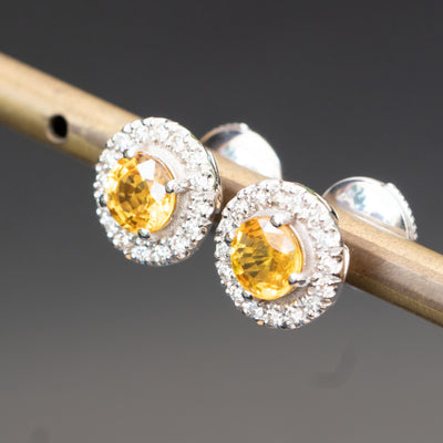 yellow sapphire earrings