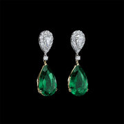 natural emerald earrings for women white gold