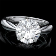 Anello con diamante naturale da 3.58 carati H SI2