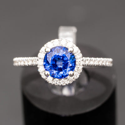 sapphire engagement ring for women gold and diamonds