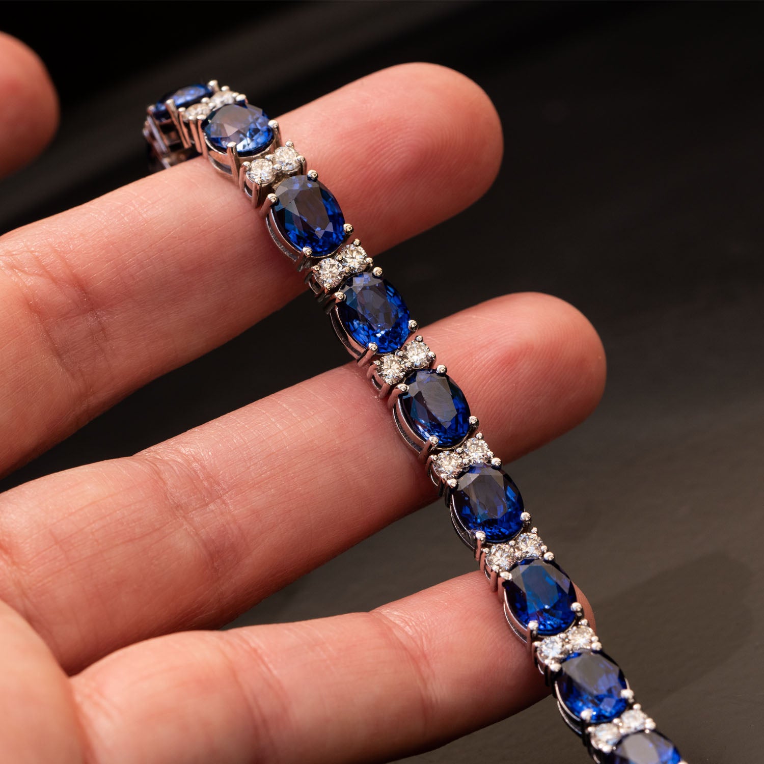 Sapphire bracelet with diamonds Clearance