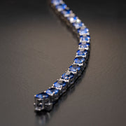 Cariad - Bracelet saphir ovale de 32.00 carats avec diamants naturels de 2.60 carats