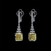 14.14 carat fancy yellow earrings