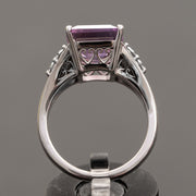 Adrianna - anillo de amatista natural de 5.00 quilates con diamantes naturales de 0.60 quilates