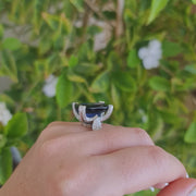 natural sapphire ring for women white gold 