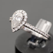 0.87 carat natural diamond ring D-F VS
