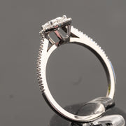 0.87 carat natural diamond ring D-F VS