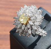 Jane:  1.14 carat fancy yellow Diamond - GIA, 3.43 carat natural marquise diamond ring D-F VS