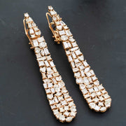 Luxury drop diamond earrings for women