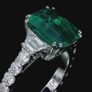 emerald rings for women gold