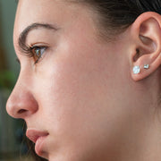 3.00 carat natural diamond earrings, Color F, Clarity SI2