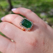 Natural emerald ring