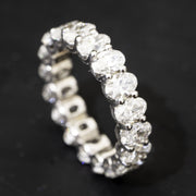 Olivia - Alianza de eternidad con diamantes ovalados - Diamantes de 4.69 quilates, D - F VS