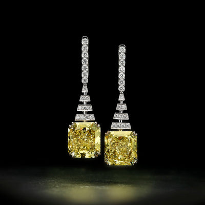 fancy yellow diamond earrings for women