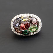 Félice - Bague tourmaline couleur naturelle avec diamants naturels 1.03 carat
