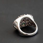 Félice - anillo de turmalina de color natural con diamantes naturales de 1.03 quilates