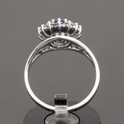 Leah - anillo de zafiro natural de 1.33 quilates con diamantes naturales de 0.50 quilates