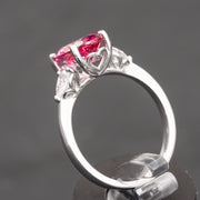 Addison - 2.60 carat natural pink topaz ring with 0.51 carat natural diamonds