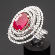 large ruby diamond ring