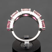 Vera - Natural pink topaz ring with 0.62 carat natural diamonds