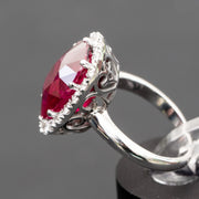 Fabienne- 10.00 carat natural ruby ring with 0.88 carat natural diamonds - GIA certificate