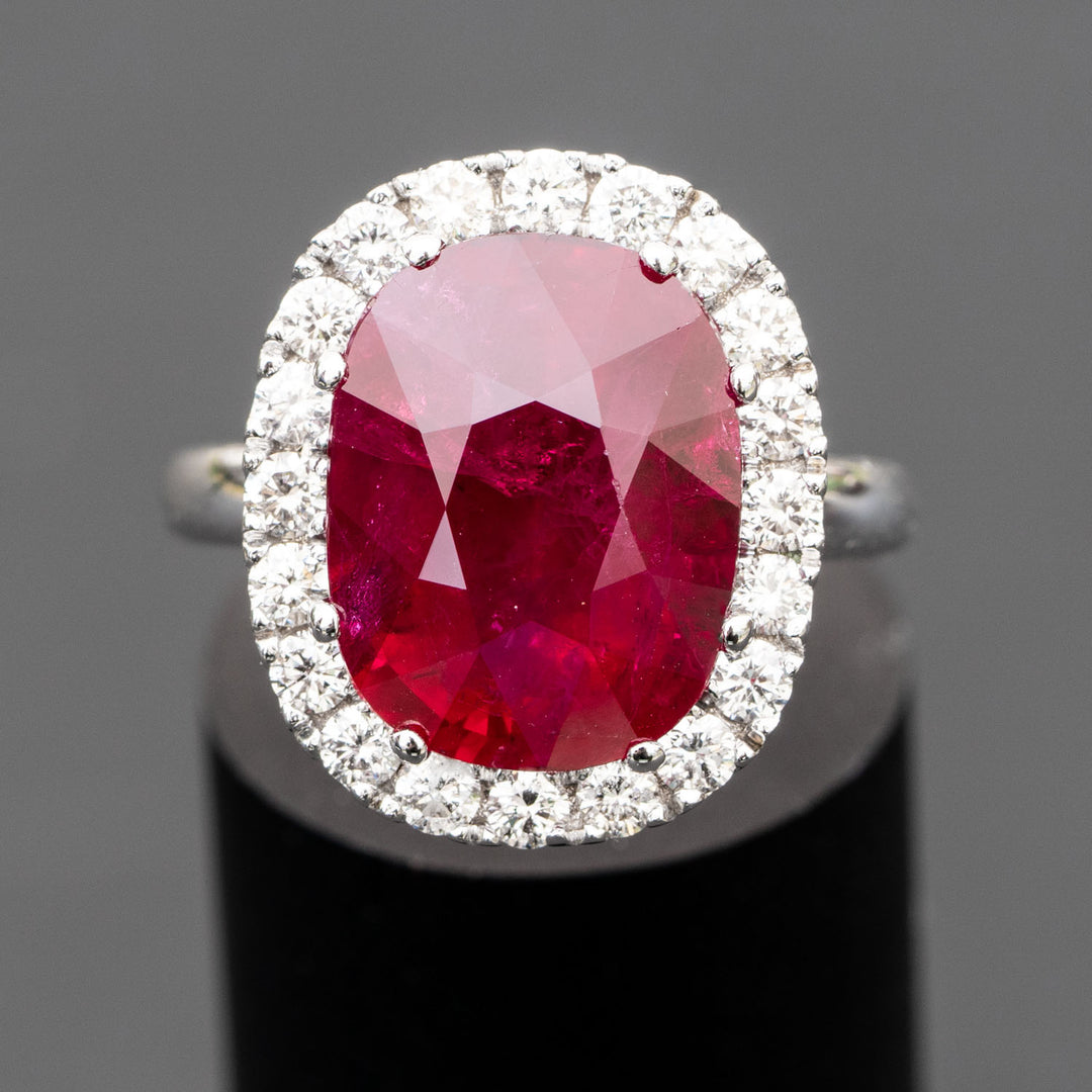 carat natural ruby ring with carat natural diamonds