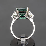 anillo de esmeralda natural antiguo